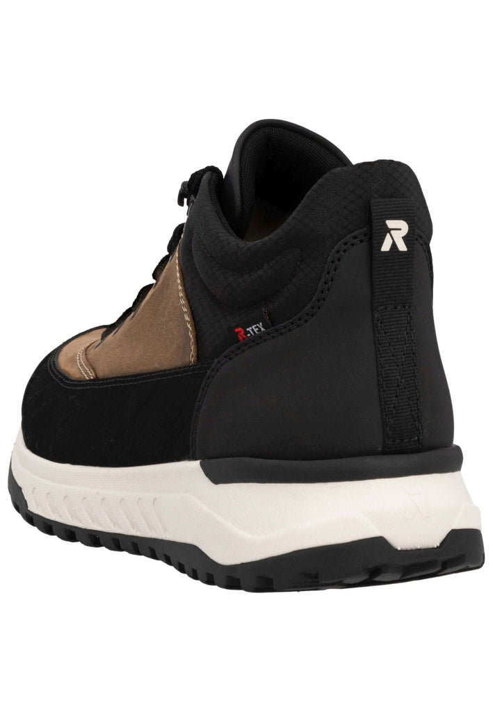 Rieker Sneaker Lederimitat Schwarz/Braun