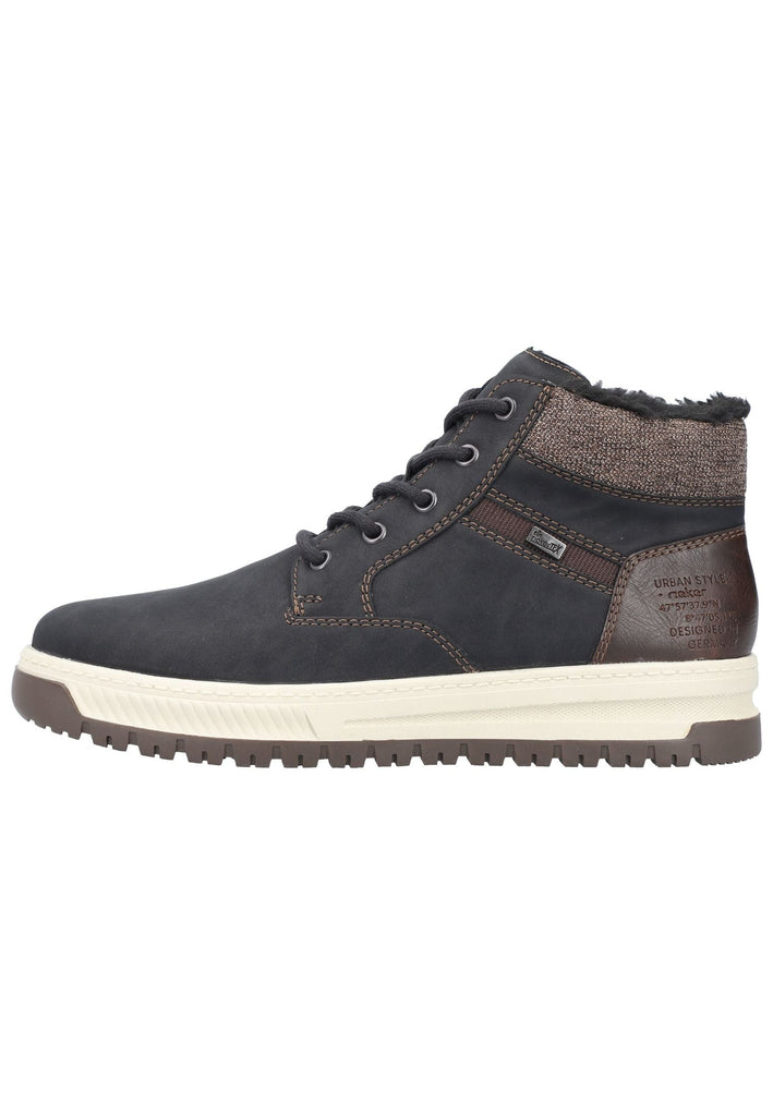 Rieker Sneaker Lederimitat Schwarz/Braun Warmfutter