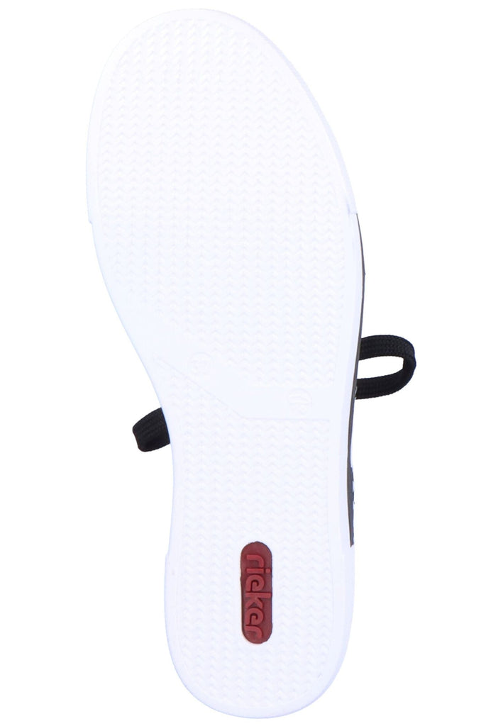 Rieker Sneaker Lederimitat Schwarz/Gold