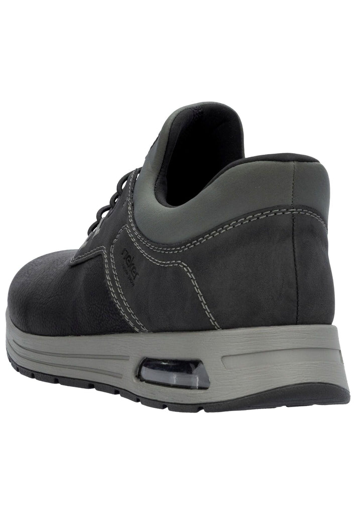 Rieker Sneaker Lederimitat Schwarz/Grau