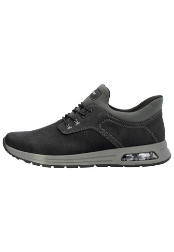 Rieker Sneaker Lederimitat Schwarz/Grau