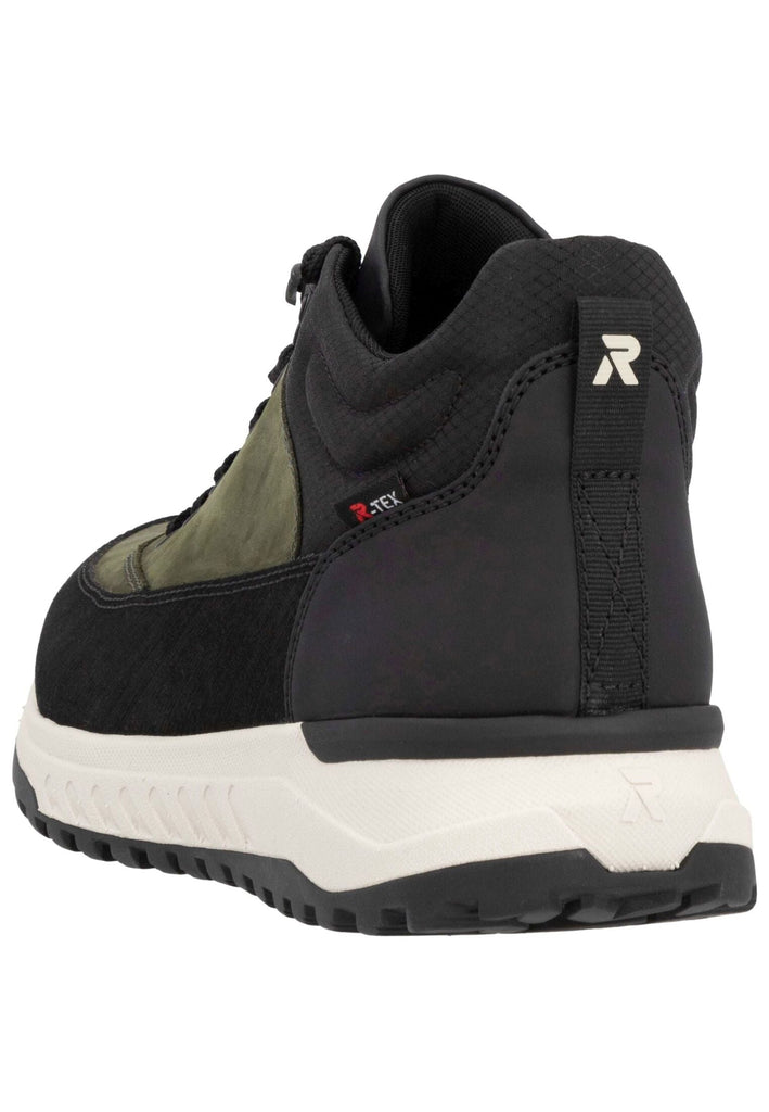 Rieker Sneaker Lederimitat Schwarz/Grün