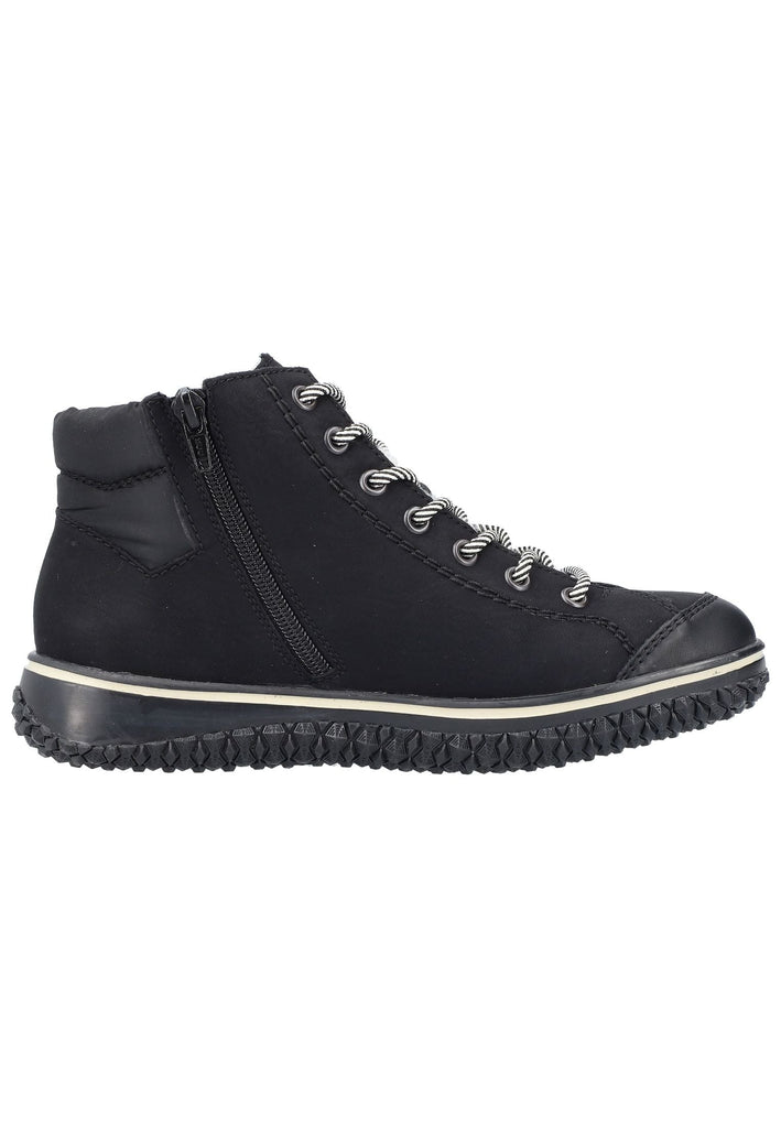 Rieker Sneaker Lederimitat Schwarz/Schwarz
