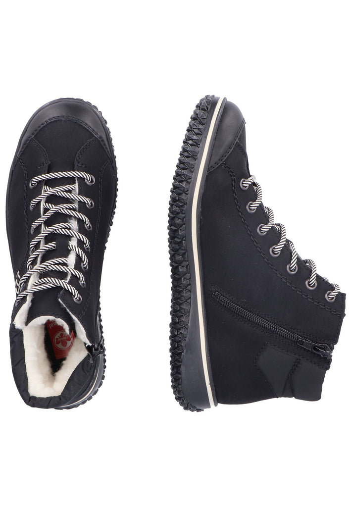 Rieker Sneaker Lederimitat Schwarz/Schwarz