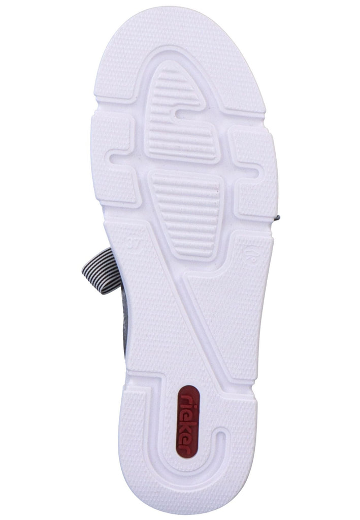 Rieker Sneaker Lederimitat Schwarz/Silber