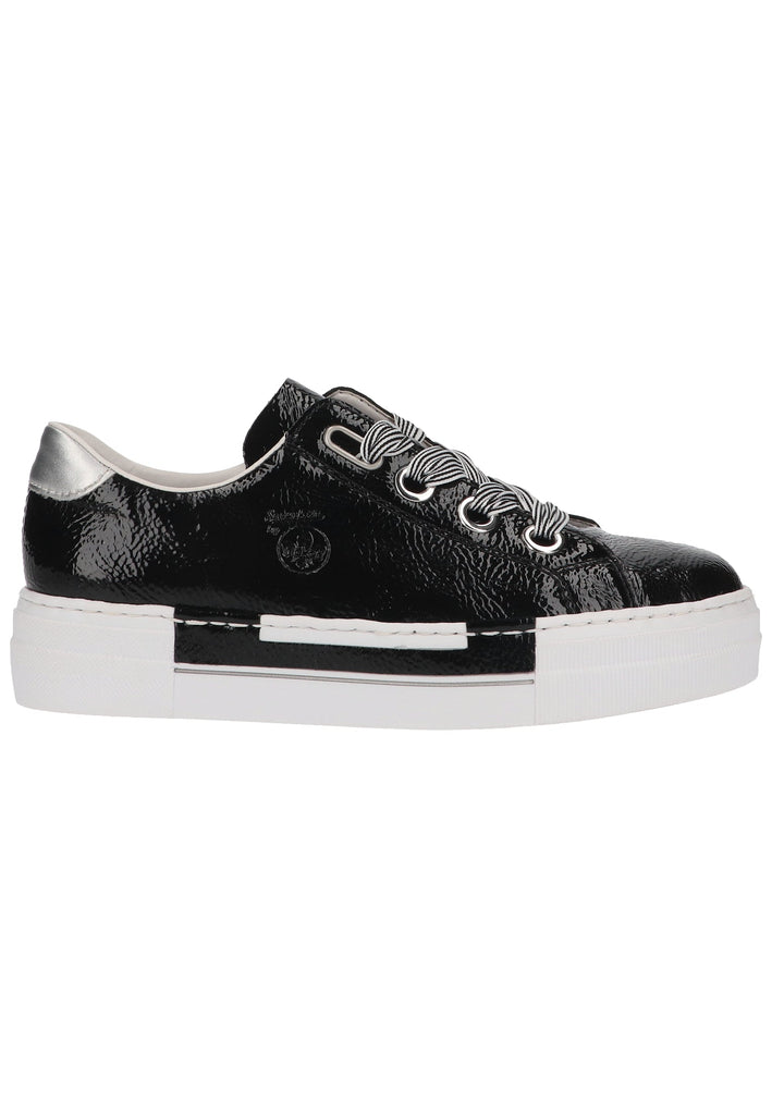 Rieker Sneaker Lederimitat Schwarz/Silber