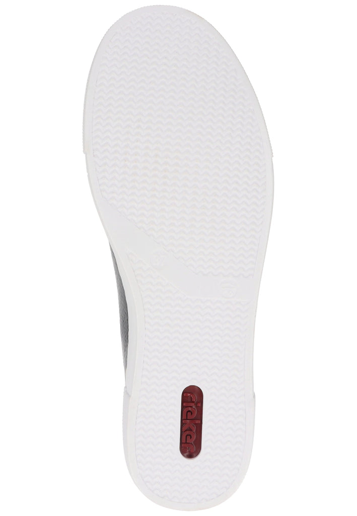 Rieker Sneaker Lederimitat Schwarz/Silber