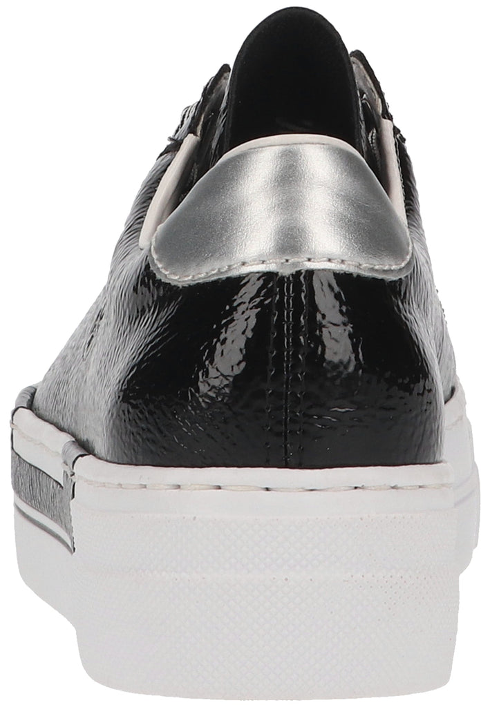 Rieker Sneaker Lederimitat Schwarz/Silber