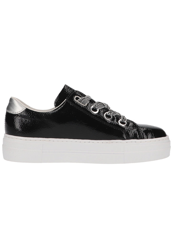 Rieker Sneaker Lederimitat Schwarz/Silber