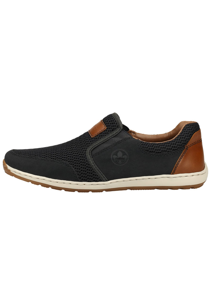 Rieker Sneaker Lederimitat/Textil Blau/Braun