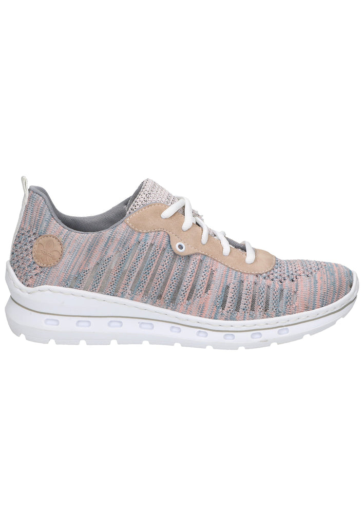 Rieker Sneaker Lederimitat/Textil Blau/Pink