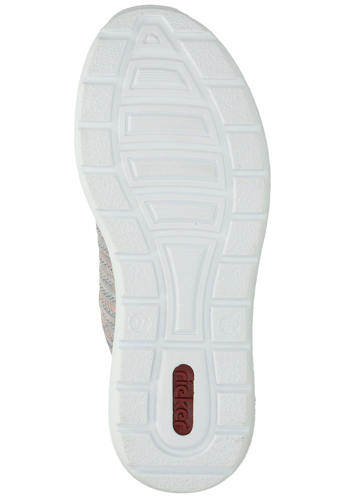 Rieker Sneaker Lederimitat/Textil Blau/Pink