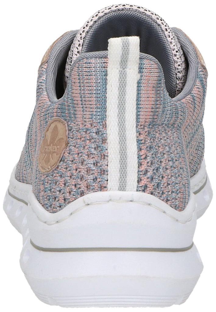 Rieker Sneaker Lederimitat/Textil Blau/Pink