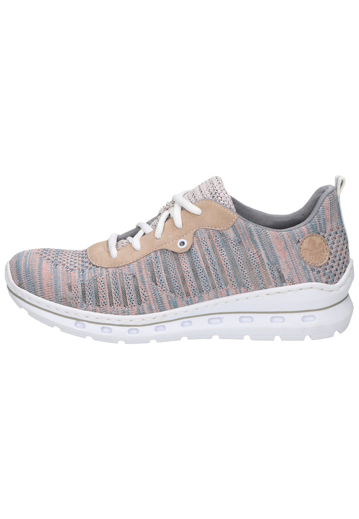 Rieker Sneaker Lederimitat/Textil Blau/Pink