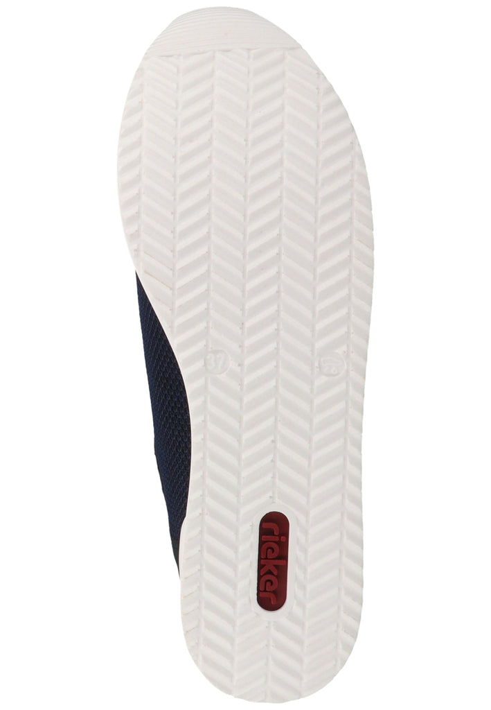 Rieker Sneaker Lederimitat/Textil Blau/Silber