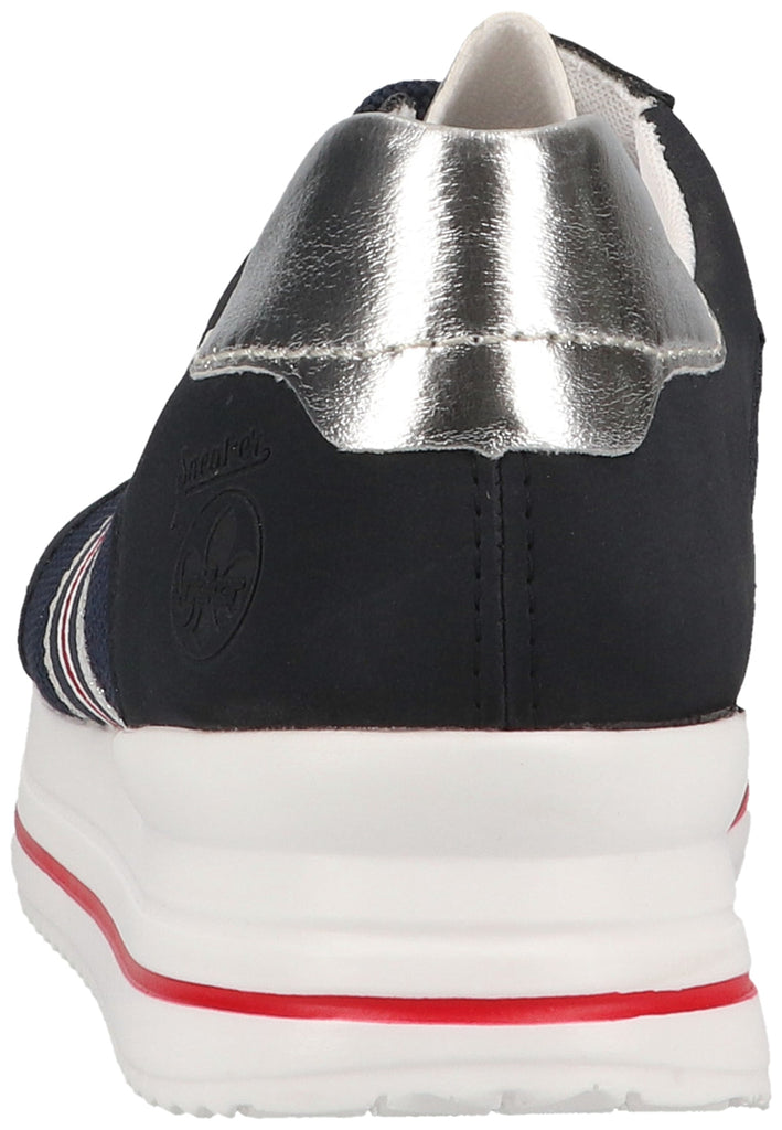 Rieker Sneaker Lederimitat/Textil Blau/Silber