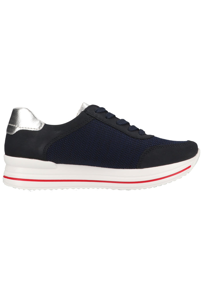 Rieker Sneaker Lederimitat/Textil Blau/Silber