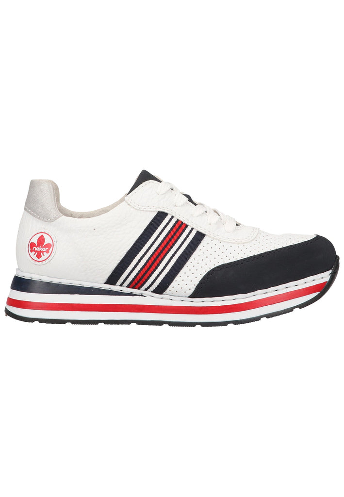 Rieker Sneaker Lederimitat/Textil Blau/Weiß