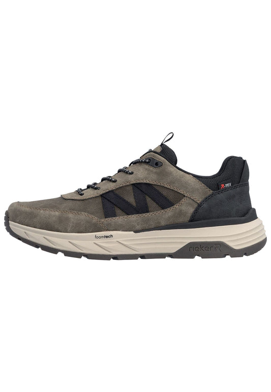 Rieker Sneaker Lederimitat/Textil Braun/Schwarz