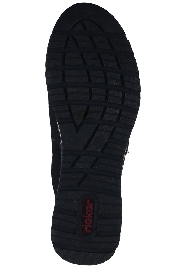 Rieker Sneaker Lederimitat/Textil Schwarz Kombi