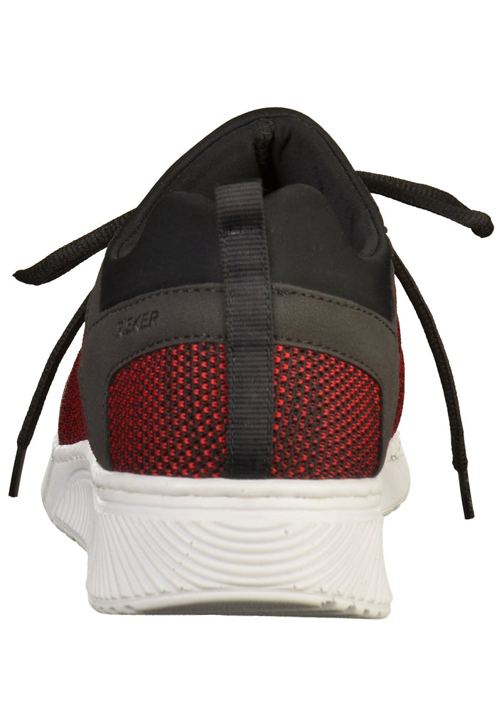 Rieker Sneaker Lederimitat/Textil Schwarz/Rot
