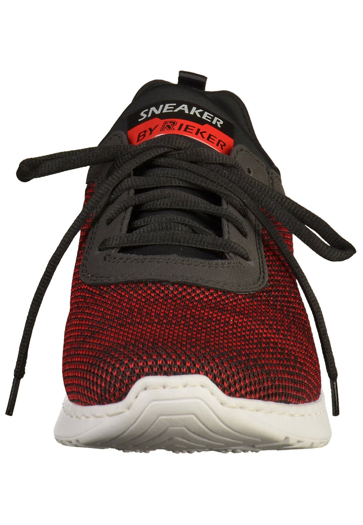 Rieker Sneaker Lederimitat/Textil Schwarz/Rot