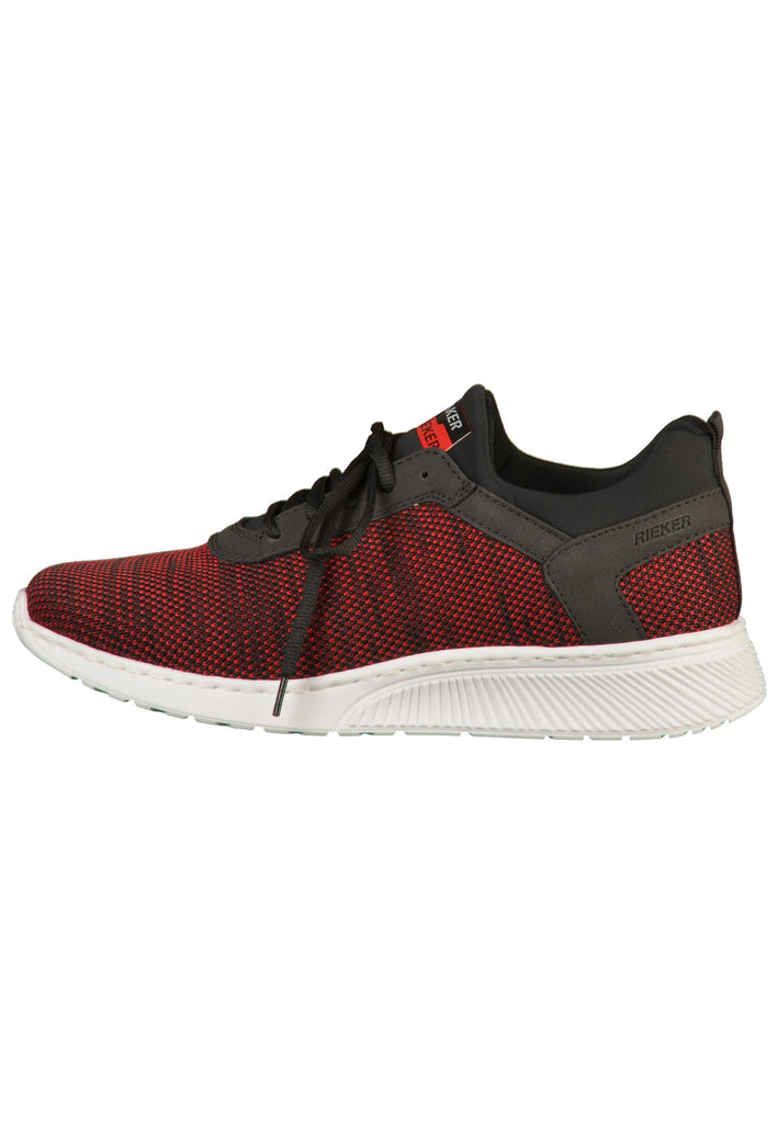 Rieker Sneaker Lederimitat/Textil Schwarz/Rot