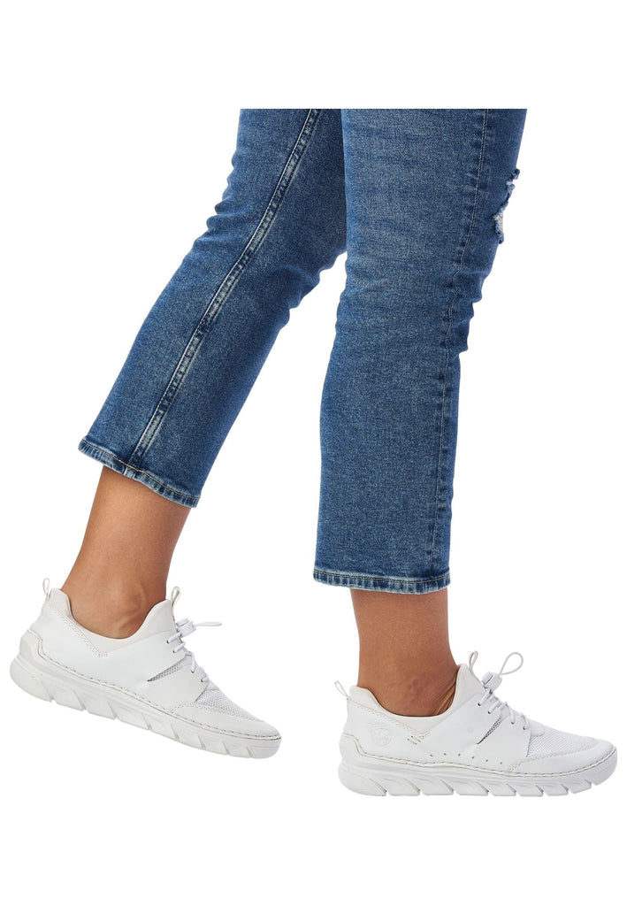 Rieker Sneaker Lederimitat Weiß