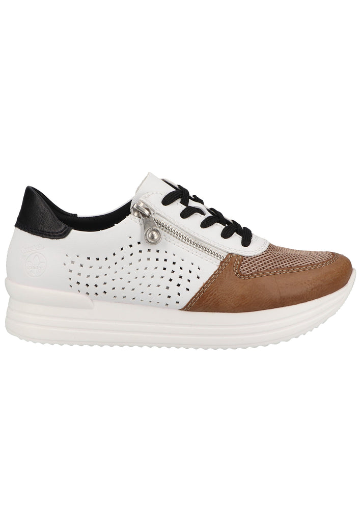 Rieker Sneaker Lederimitat Weiß