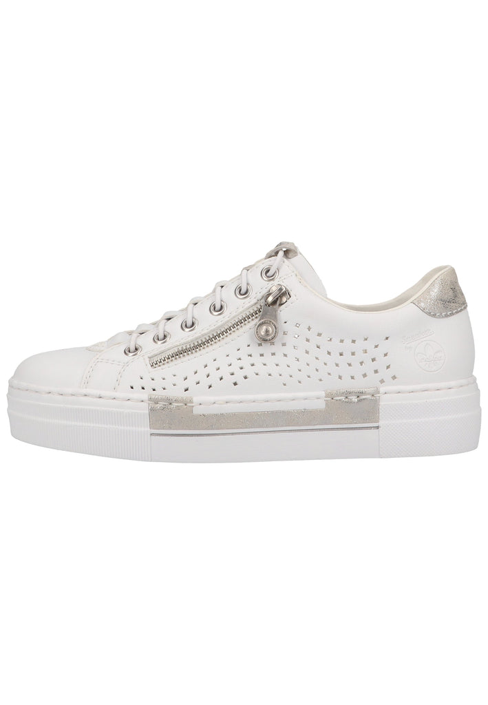 Rieker Sneaker Lederimitat Weiß