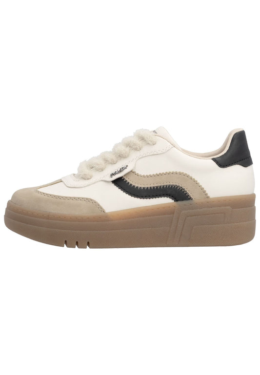 Rieker Sneaker Lederimitat Weiß/Beige