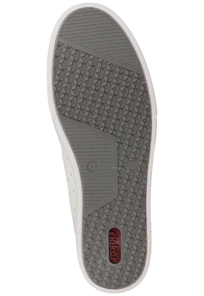 Rieker Sneaker Lederimitat Weiß/Schwarz