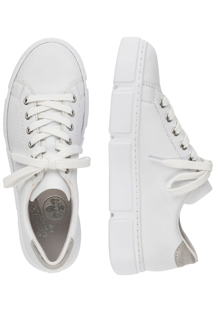 Rieker Sneaker Lederimitat Weiß/Silber