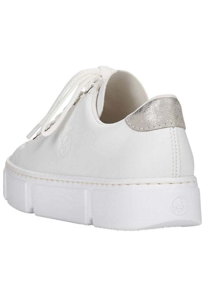 Rieker Sneaker Lederimitat Weiß/Silber