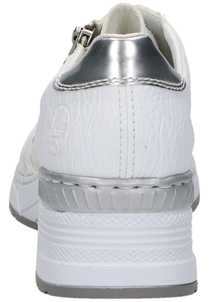 Rieker Sneaker Lederimitat Weiß/Silber