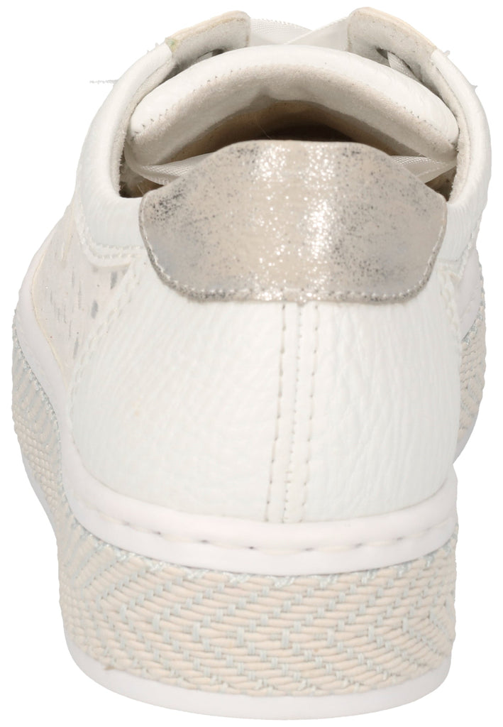Rieker Sneaker Lederimitat Weiß/Silber