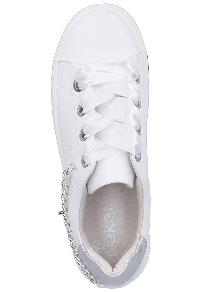 Rieker Sneaker Lederimitat Weiß/Silber