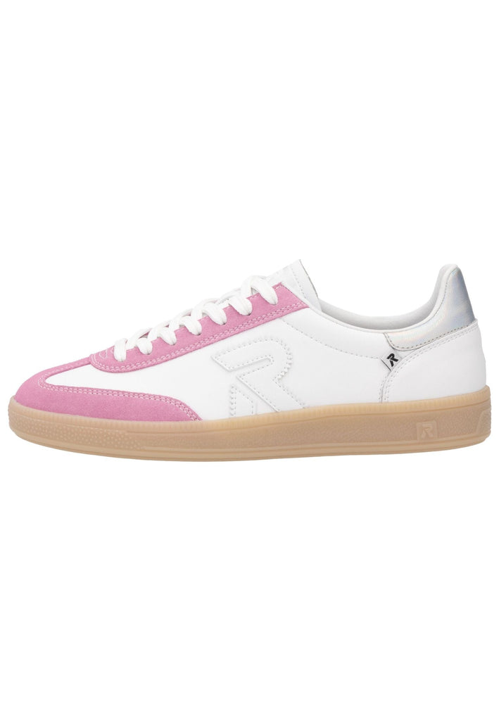 Sneaker Rieker Sneaker Glattleder Pink/Weiß