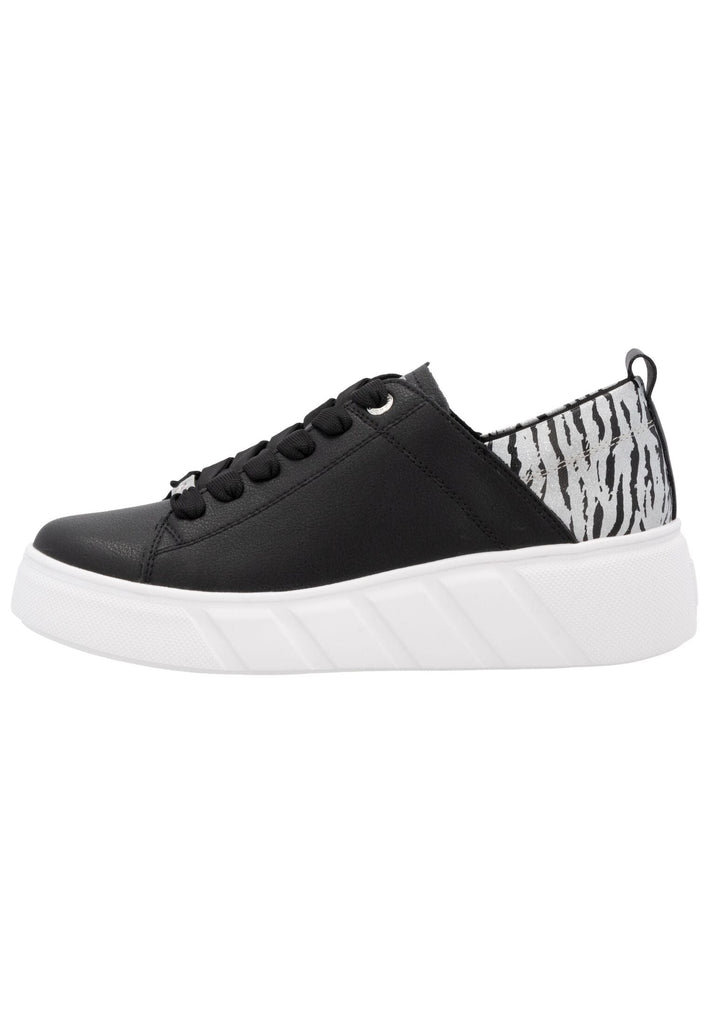 Sneaker Rieker Sneaker Glattleder Schwarz/Weiß