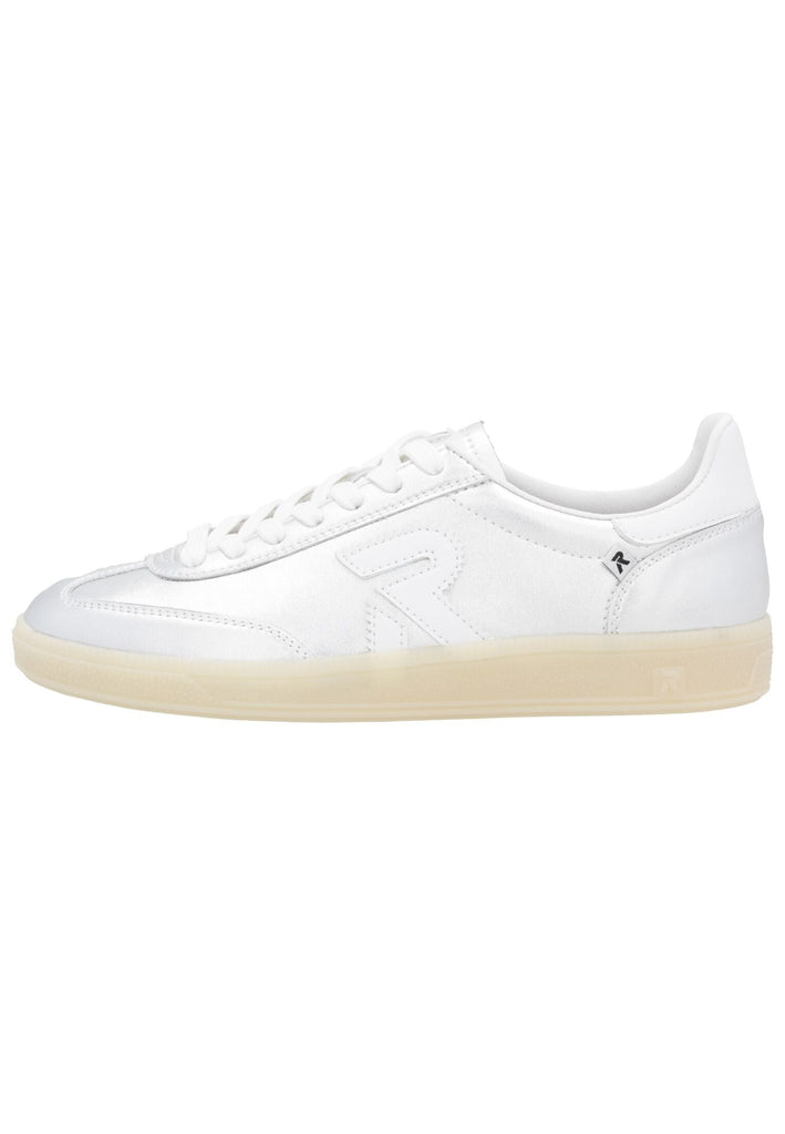 Sneaker Rieker Sneaker Glattleder Silber/Weiß