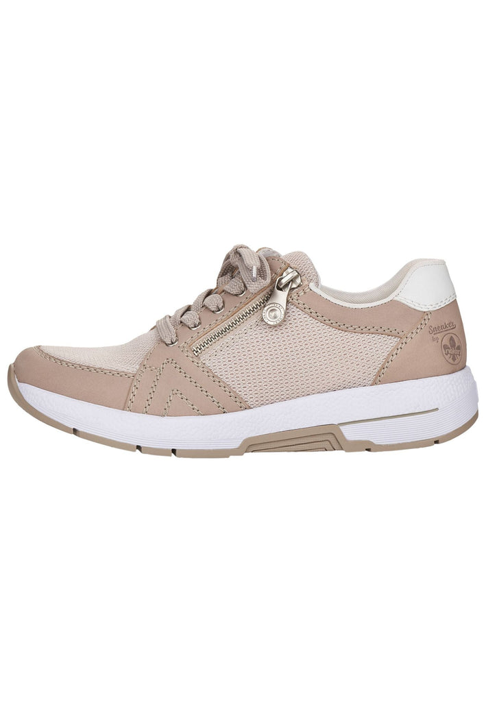 Sneaker Rieker Sneaker Leder/Textil Beige/Weiß