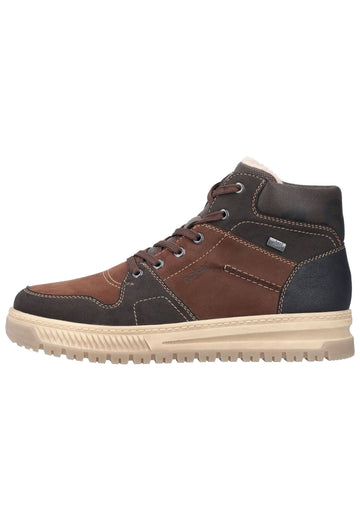 Sneaker Rieker Sneaker Lederimitat/Textil Schwarz/Braun Warmfutter