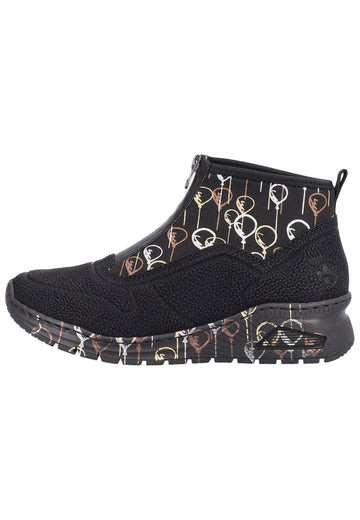 Sneaker Rieker Sneaker Textil Schwarz Warmfutter