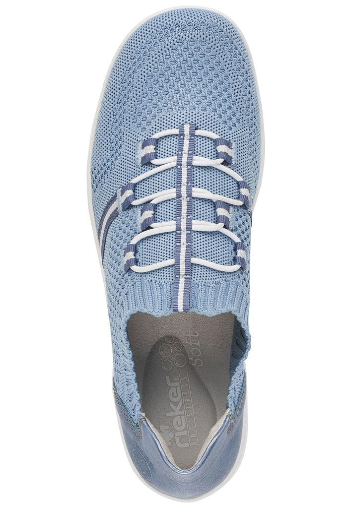 Rieker Sneaker Synthetik/Textil Blau/weiß