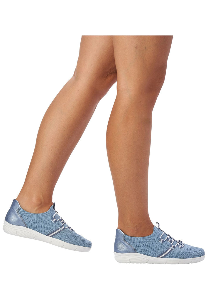 Rieker Sneaker Synthetik/Textil Blau/weiß
