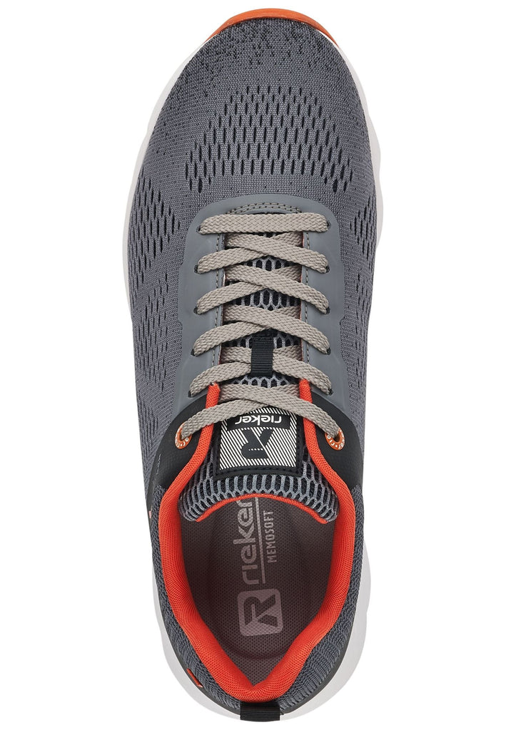 Rieker Sneaker Textil Grau/Orange