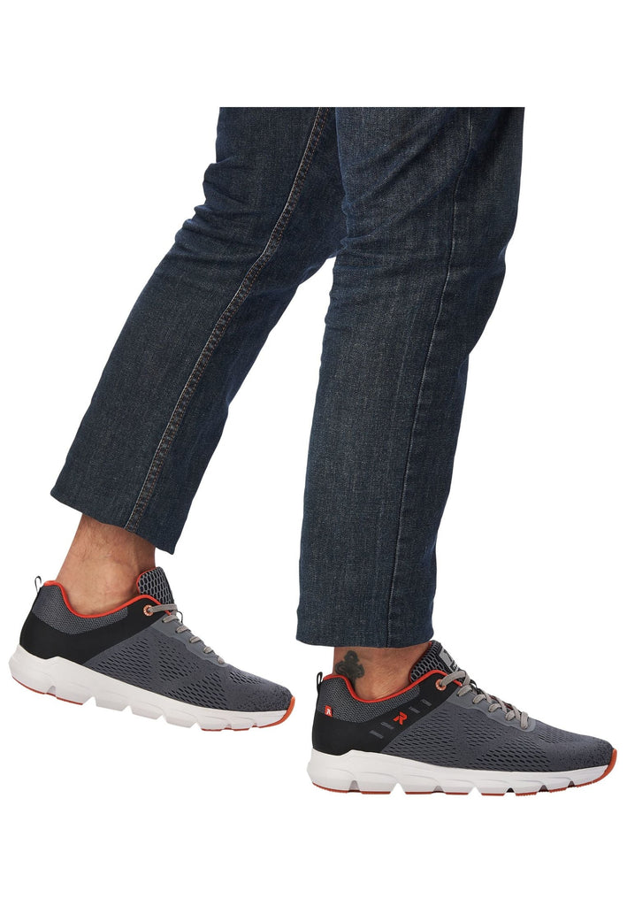 Rieker Sneaker Textil Grau/Orange