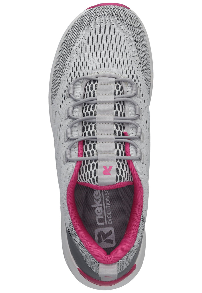 Rieker Sneaker Textil Grau/Pink