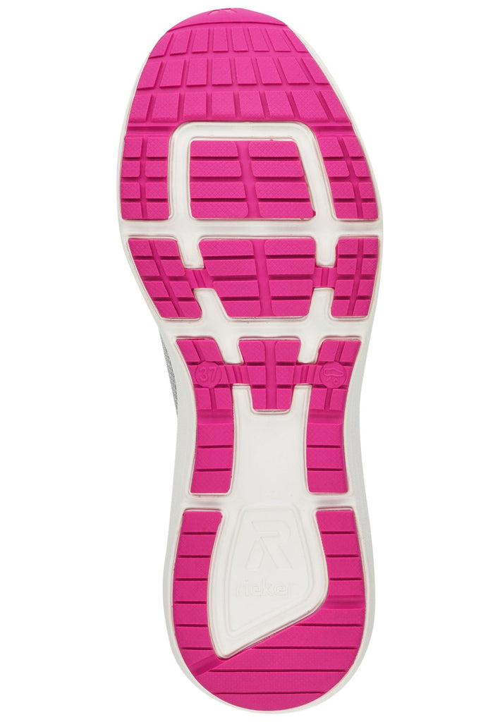 Rieker Sneaker Textil Grau/Rosa