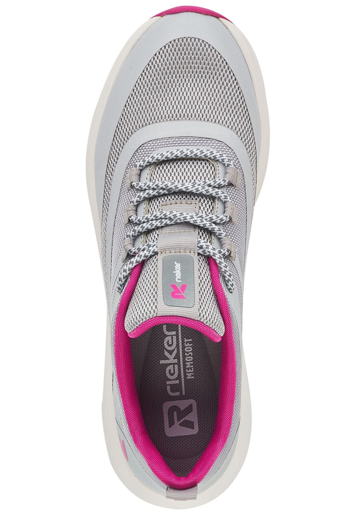 Rieker Sneaker Textil Grau/Rosa